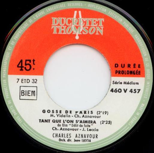 Charles Aznavour : J'en Déduis Que Je T'aime (7", EP)