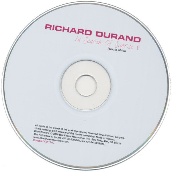 Richard Durand : In Search Of Sunrise 8 - South Africa (2xCD, Comp, Mixed)