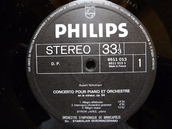 Robert Schumann - Byron Janis, Maurice Gendron, Minneapolis Symphony Orchestra, Stanislaw Skrowaczewski, Wiener Symphoniker, Christoph von Dohnányi : Concerto Pour Piano / Concerto Pour Violoncelle (LP, Comp)