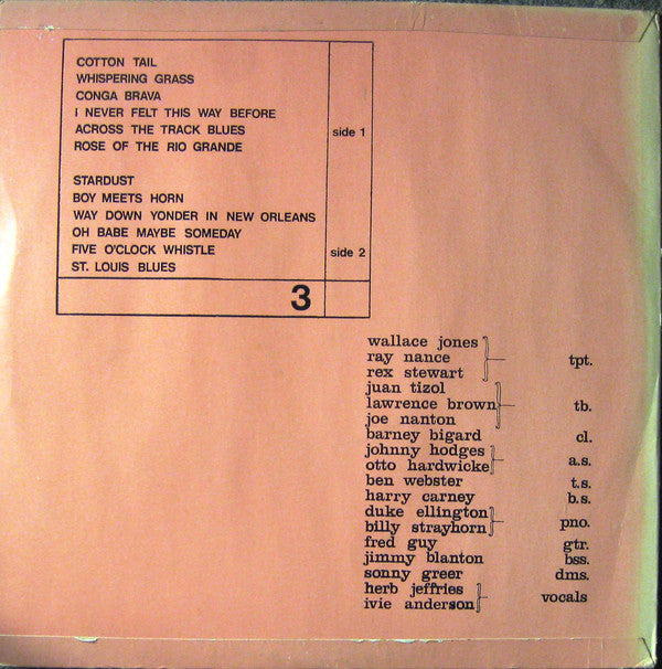 Duke Ellington And His Orchestra : Fargo 7th Nov., 1940  Vol. 3 (LP)