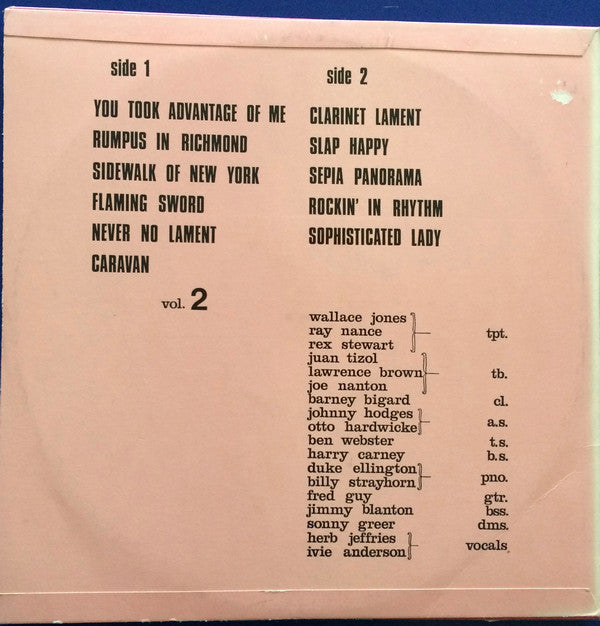 Duke Ellington And His Orchestra : Fargo 7th Nov., 1940 - Vol. 2 (LP, Liv)