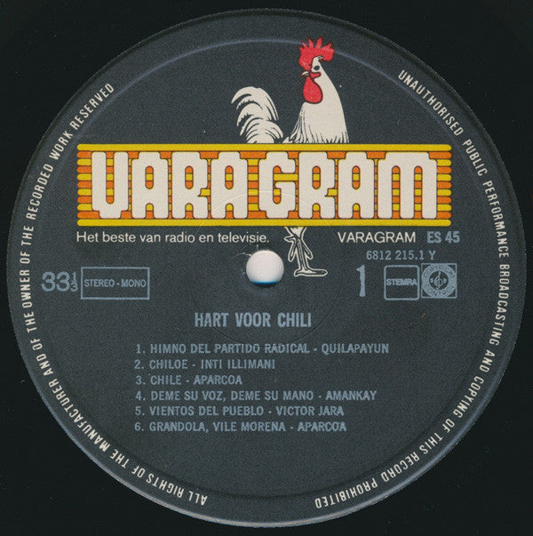 Various : Hart Voor Chili (LP, Comp)
