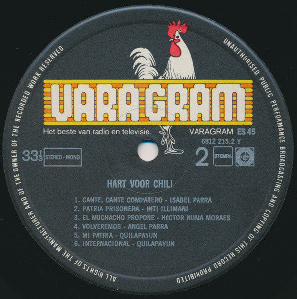 Various : Hart Voor Chili (LP, Comp)