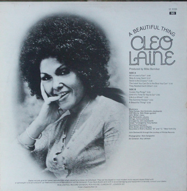 Cleo Laine : A Beautiful Thing (LP, Album)