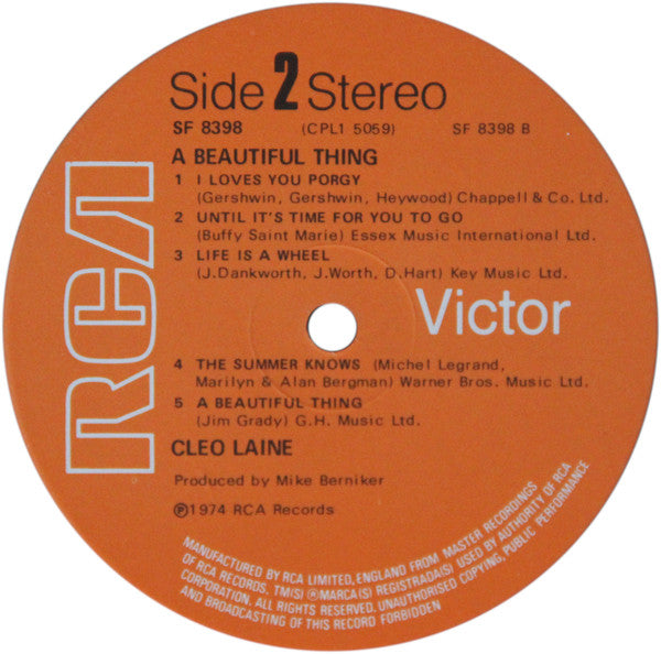 Cleo Laine : A Beautiful Thing (LP, Album)