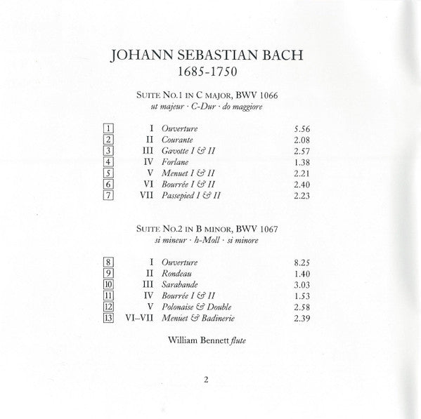 Johann Sebastian Bach - The Academy Of St. Martin-in-the-Fields, Sir Neville Marriner : Orchestral Suites 1-4 (CD, RE, RM)