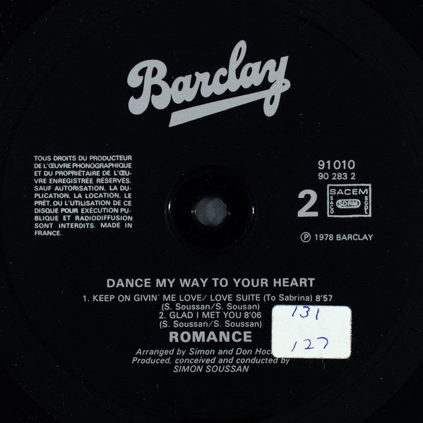 Romance (3) : Dance My Way To Your Heart (LP, Album)
