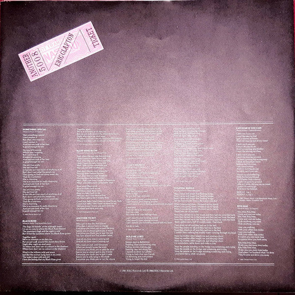 Eric Clapton : Another Ticket (LP, Album)