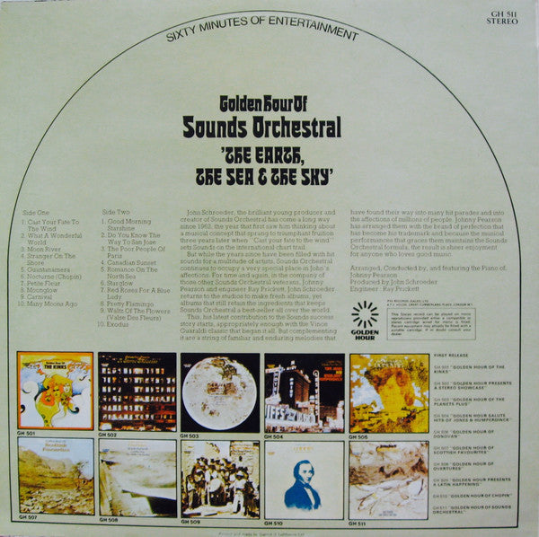 Sounds Orchestral : Golden Hour Of Sounds Orchestral - The Earth, The Sea & The Sky (LP, Comp)