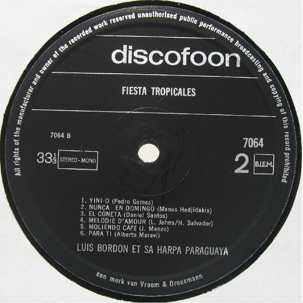 Luis Bordón : Fiesta Tropicales (LP)