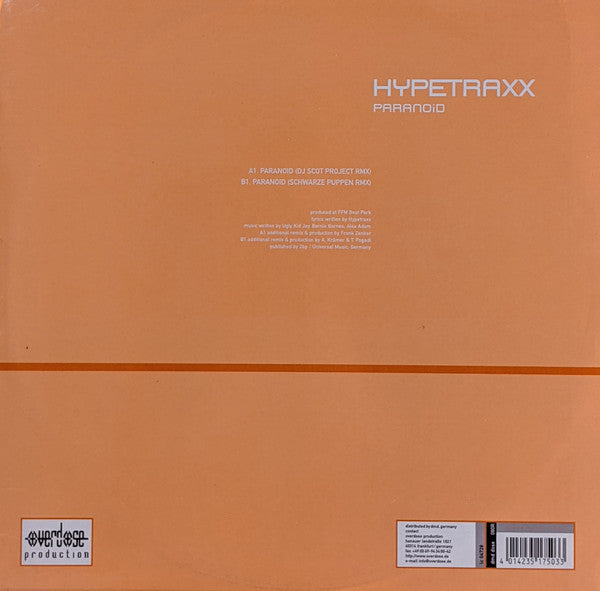 Hypetraxx : Paranoid (Remixes) (12")
