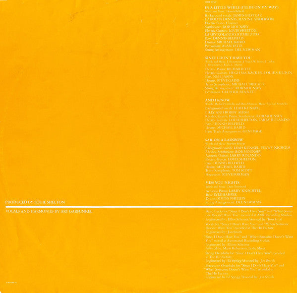 Art Garfunkel : Fate For Breakfast (LP, Album)