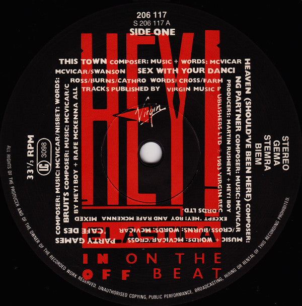 Hey! Elastica : In On The Off Beat (LP, Album)