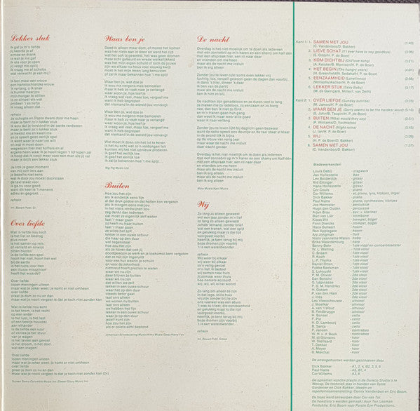 Conny Vandenbos : Over Liefde (LP, Album, Gat)