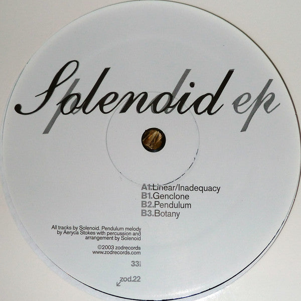 Solenoid : Splendid EP (12", EP)