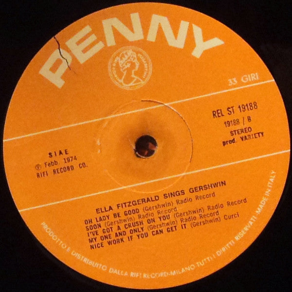 Ella Fitzgerald : Sings Gershwin (LP, Album)