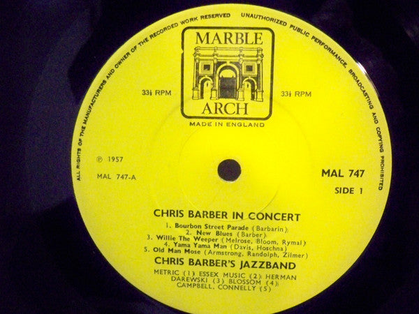 Chris Barber : Chris Barber In Concert Vol.2 (LP, RE)