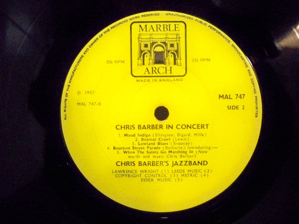 Chris Barber : Chris Barber In Concert Vol.2 (LP, RE)