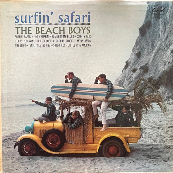 The Beach Boys : Surfin' Safari (LP, Album, RE, Win)