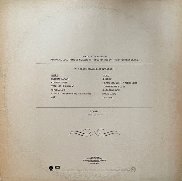 The Beach Boys : Surfin' Safari (LP, Album, RE, Win)