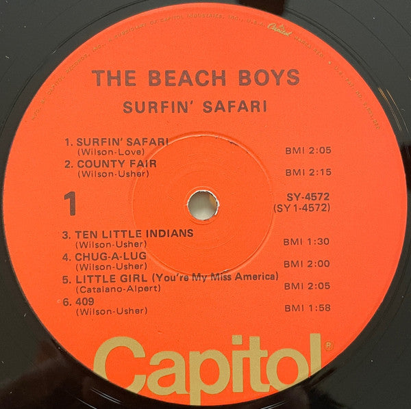 The Beach Boys : Surfin' Safari (LP, Album, RE, Win)