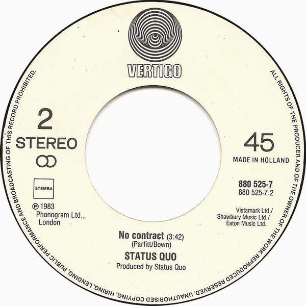 Status Quo : Rock 'N' Roll (7", Single)