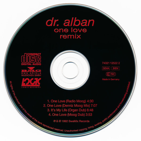 Dr. Alban : One Love (Remix) (CD, Maxi)