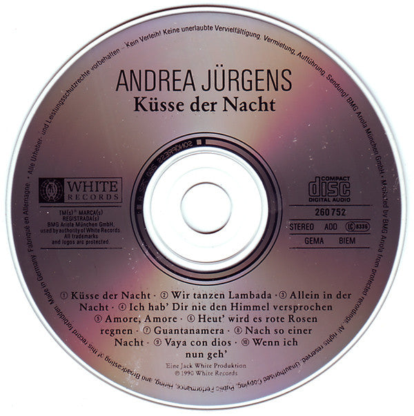 Andrea Jürgens : Küsse Der Nacht (CD, Album)