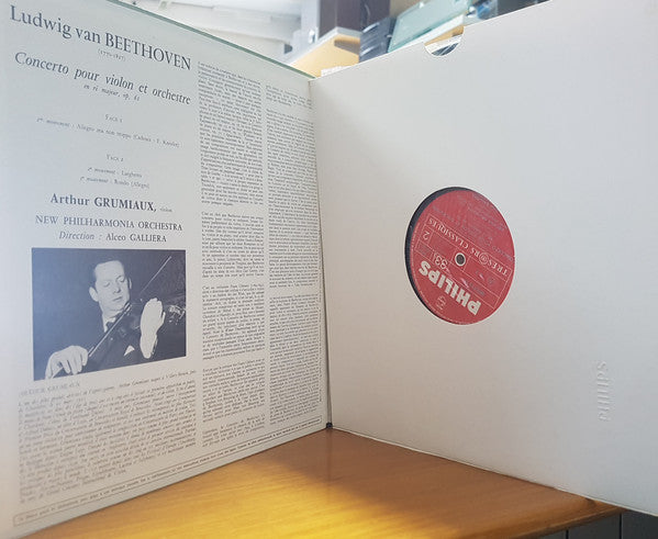 Ludwig van Beethoven – Arthur Grumiaux, New Philharmonia Orchestra - Alceo Galliera : Concerto Pour Violon Et Orchestre (LP, Gat)