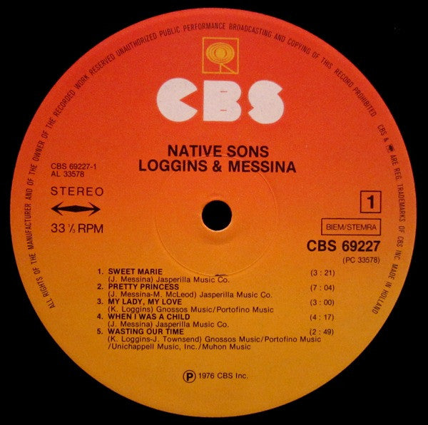 Loggins And Messina : Native Sons (LP, Album)