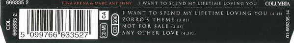 Tina Arena & Marc Anthony : I Want To Spend My Lifetime Loving You (CD, Maxi)