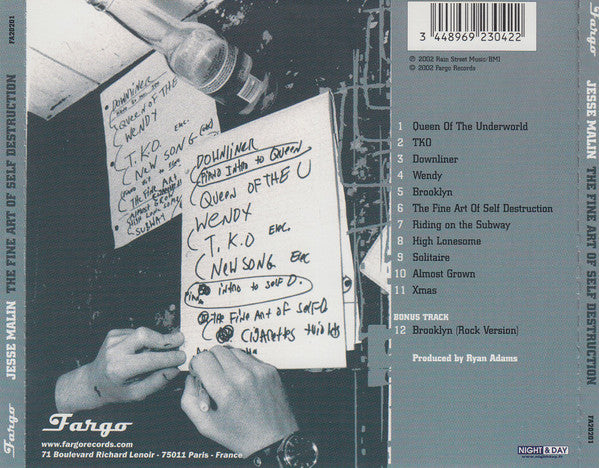Jesse Malin : The Fine Art Of Self Destruction (CD, Album)