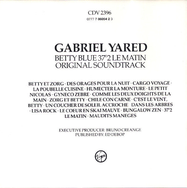 Gabriel Yared : Betty Blue 37°2 Le Matin (CD, Album)