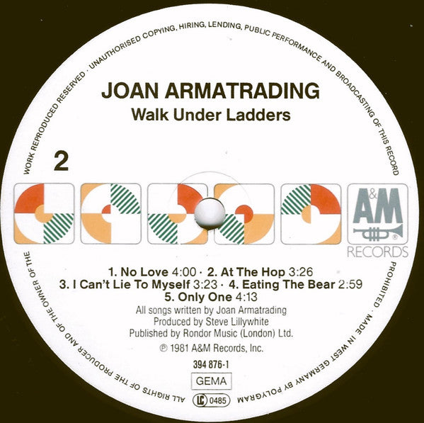 Joan Armatrading : Walk Under Ladders (LP, Album, RE)
