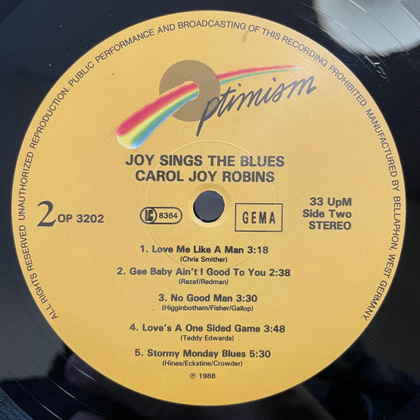 Carol Joy Robins : Joy Sings The Blues (LP)
