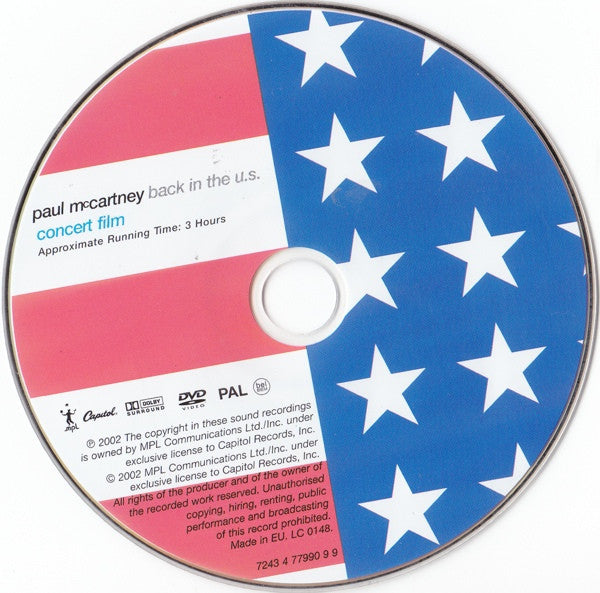 Paul McCartney : Back In The U.S. - Concert Film (DVD-V, PAL, 5.1)