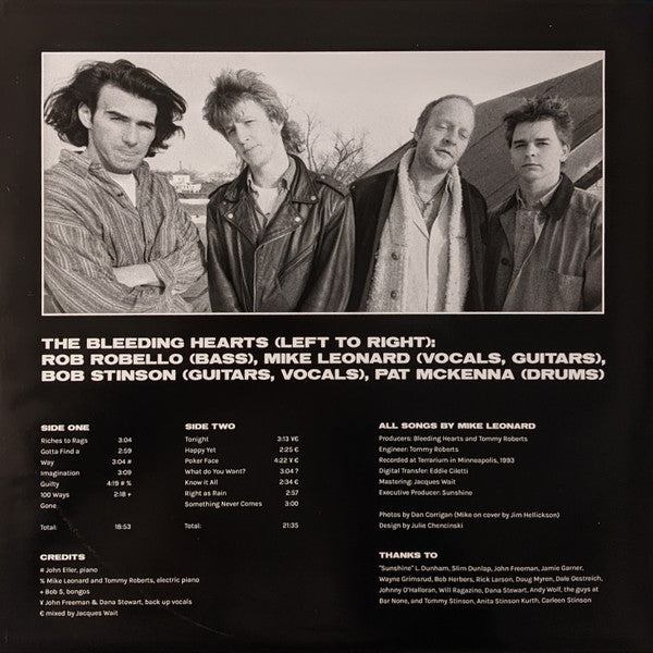 Bleeding Hearts (9) : Riches to Rags (LP, Album, RSD, Ltd, Red)