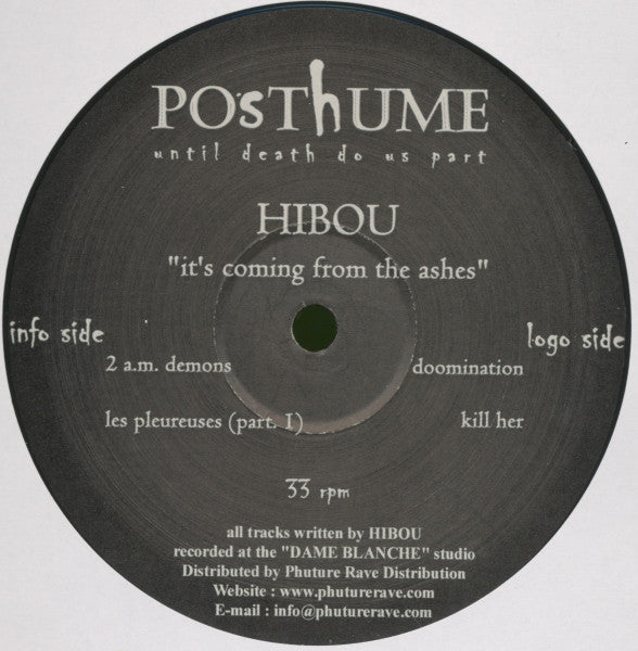Hibou : It's Coming From The Ashes (12")