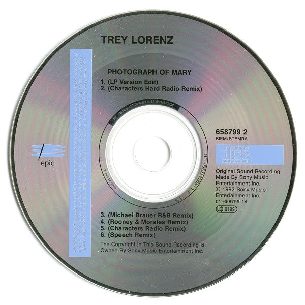 Trey Lorenz : Photograph Of Mary (CD, Maxi)