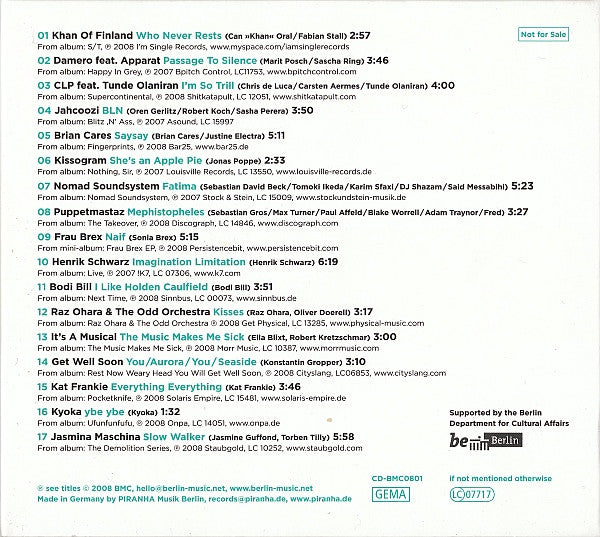 Various : Achtung Music! - New Berlin Talent (CD, Comp, Promo)