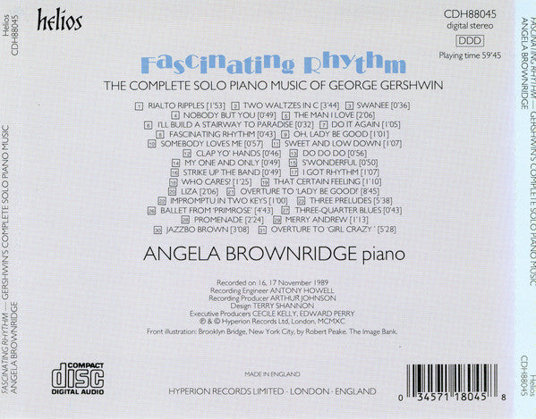 Angela Brownridge, George Gershwin : Fascinating Rhythm - The Complete Solo Piano Music Of George Gershwin (CD, Album)