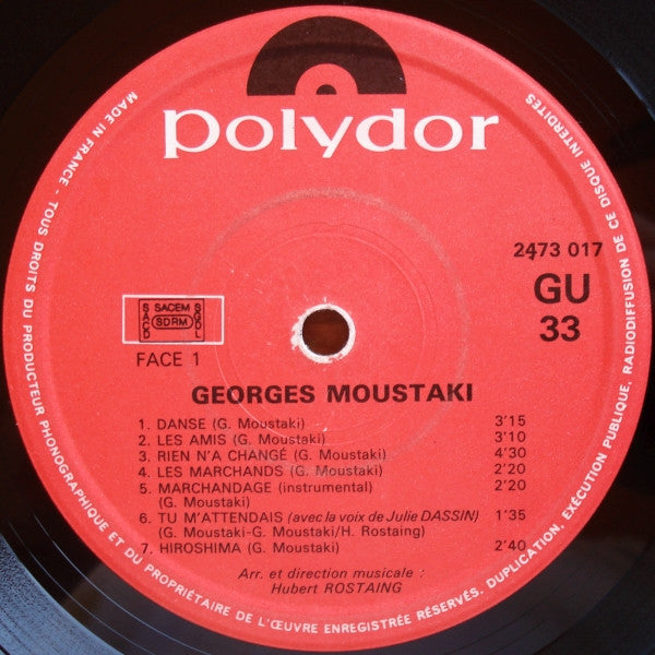 Georges Moustaki : Moustaki (LP, Album, Gat)