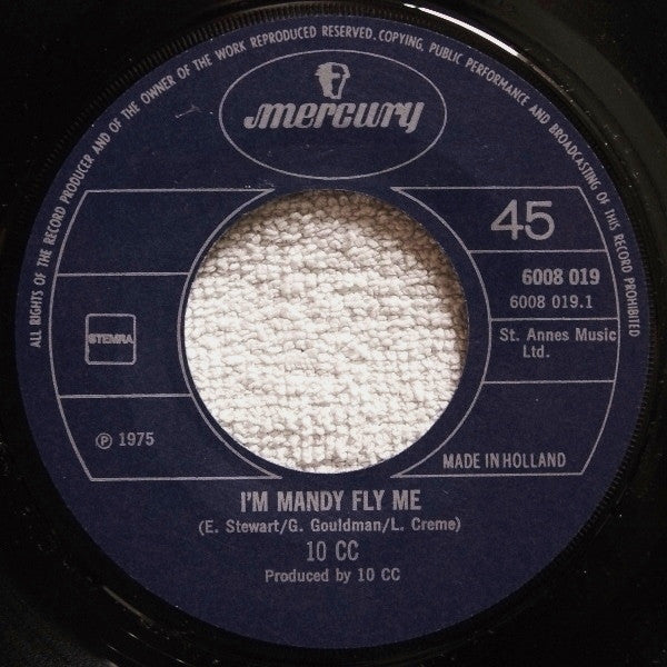 10cc : I'm Mandy Fly Me (7", Single)