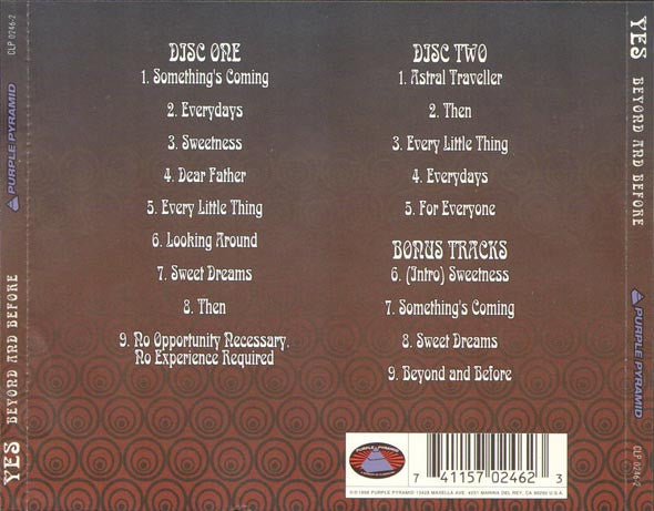 Yes : Beyond And Before - The BBC Recordings 1969-1970 (2xCD, Comp, Ltd, Gol)