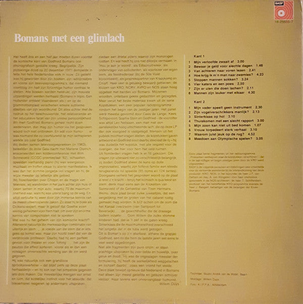 Godfried Bomans : Bomans Met Een Glimlach (LP, Album)