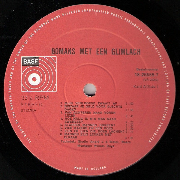 Godfried Bomans : Bomans Met Een Glimlach (LP, Album)