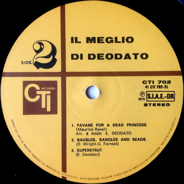 Deodato* : Il Meglio Di Deodato (LP, Comp)