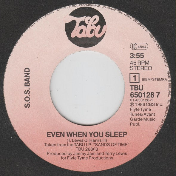 The S.O.S. Band : Even When You Sleep (7", Single)