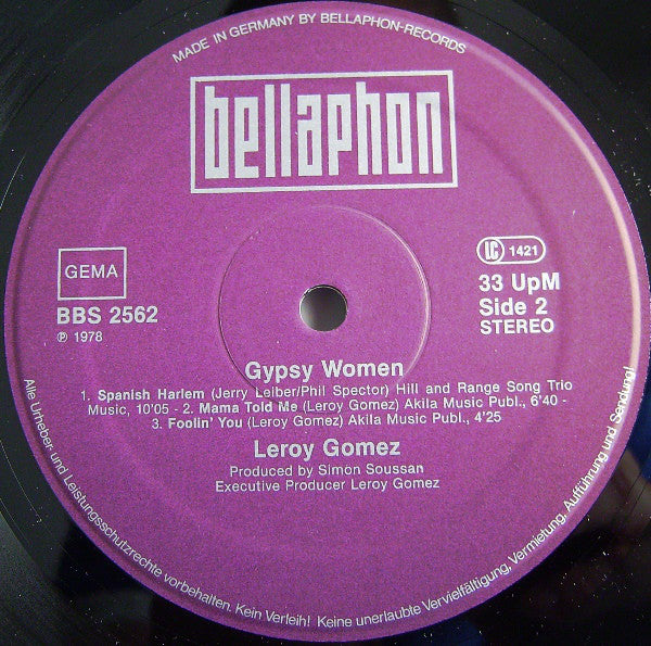 Leroy Gomez : Gypsy Woman (LP, Album)