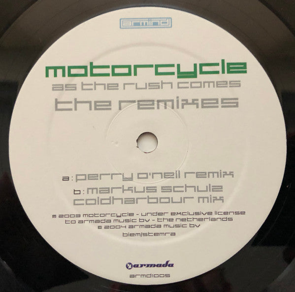 Motorcycle : As The Rush Comes (The Remixes) (12")